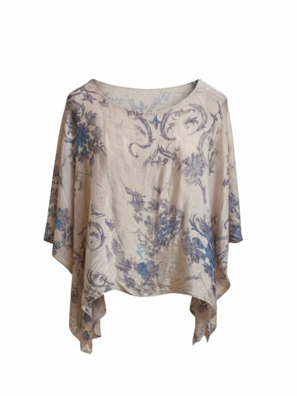 Le Marais Paris Silk Blend Paisley Print Blouse Made in‎ Italy - Picture 2 of 6